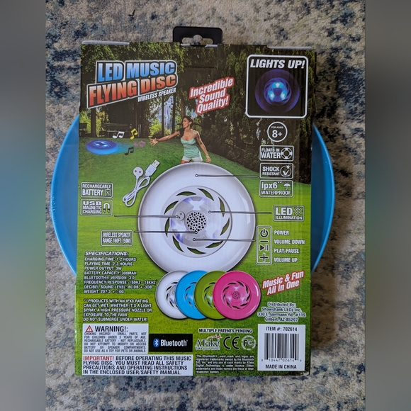 NWT Blazing Ledz Toy LED Music Flying Disc Wireless Speaker - Picture 3 of 5